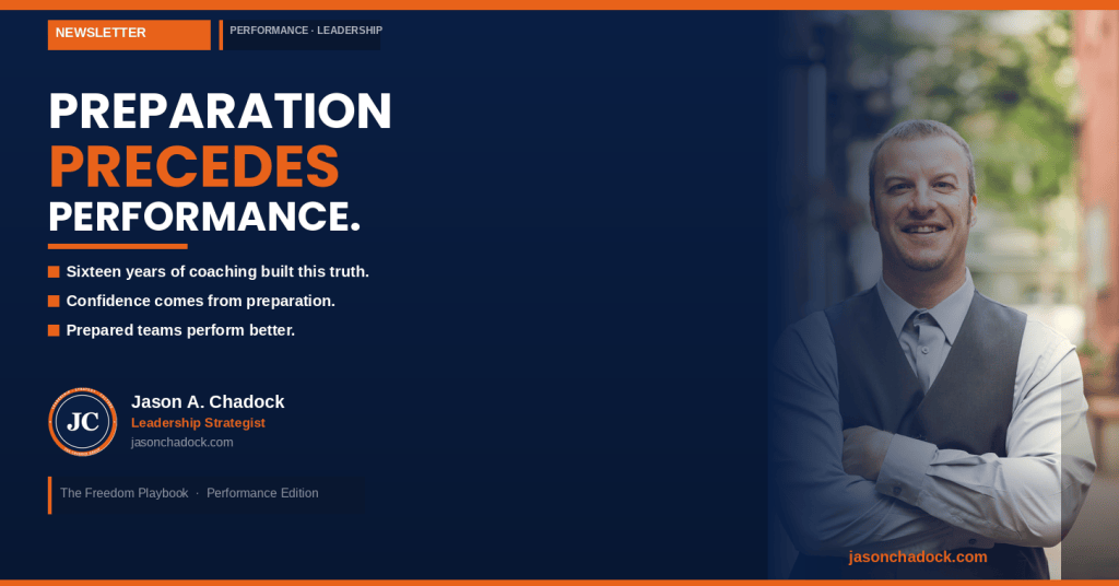 Preparation Precedes Performance